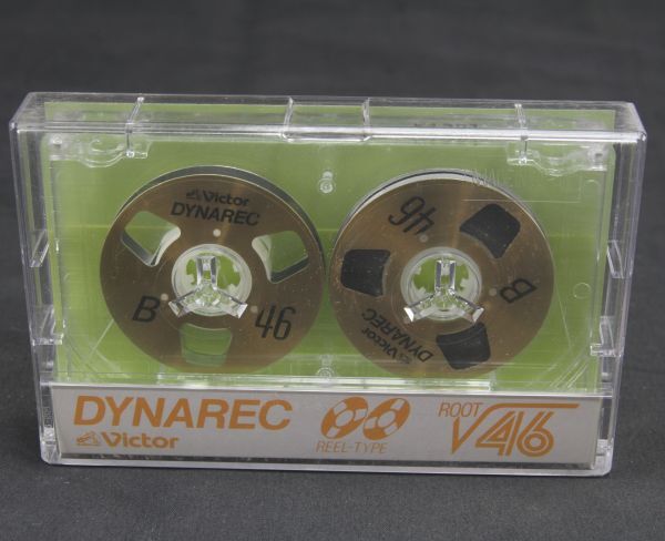 当時物 オープンリール型リールカセットテープ Victor DYNAREC Root46 ゴールド         検索→SONY WALKMAN ウォークマンの画像1