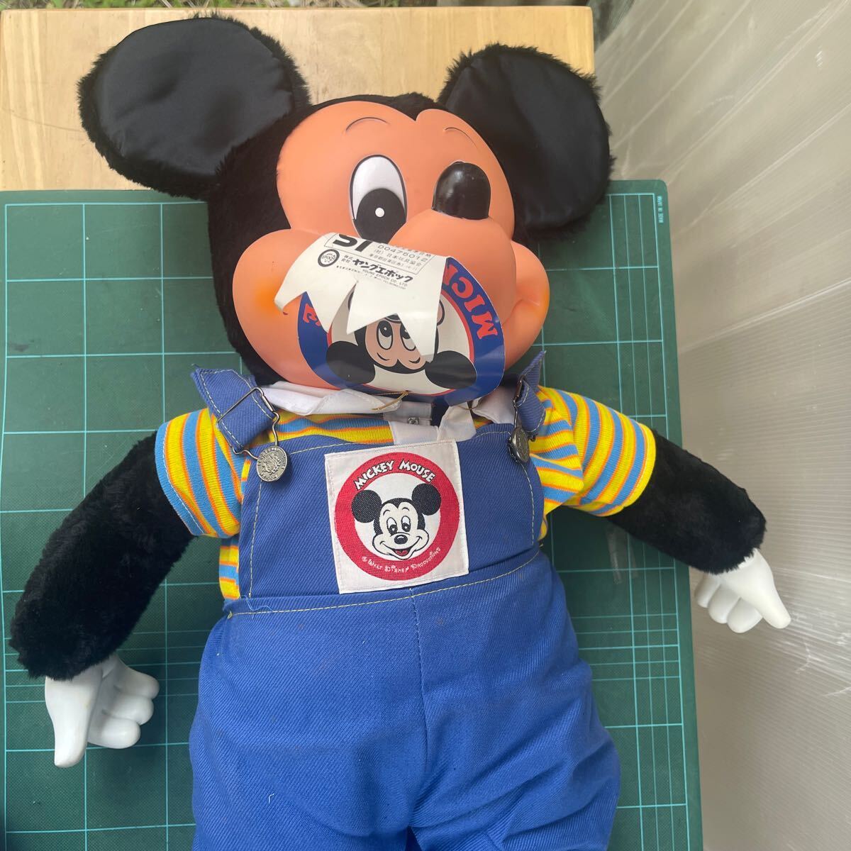 ディズニー DISNEY CUTIES ミッキーマウス　ぬいぐるみ　ソフビ　全長約67cm 昭和レトロ 人形 中古品