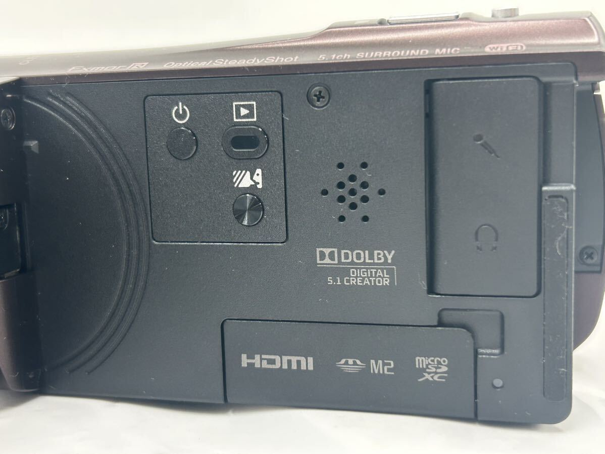 【た-4-28】60 SONY HDR-CX480 ビデオカメラ ソニー 箱 コードなど付属 一部動作確認済み 中古品の画像4