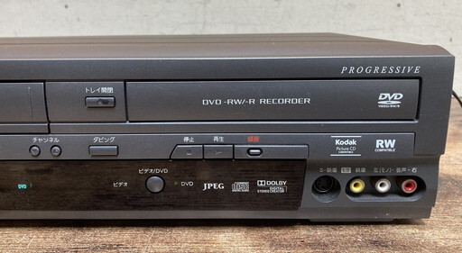 【に-4-39】100 BROADTEC VHSビデオ一体型DVDレコーダー DXR160V 2013年製 VHS/DVD ダビング 通電OK 動作未確認