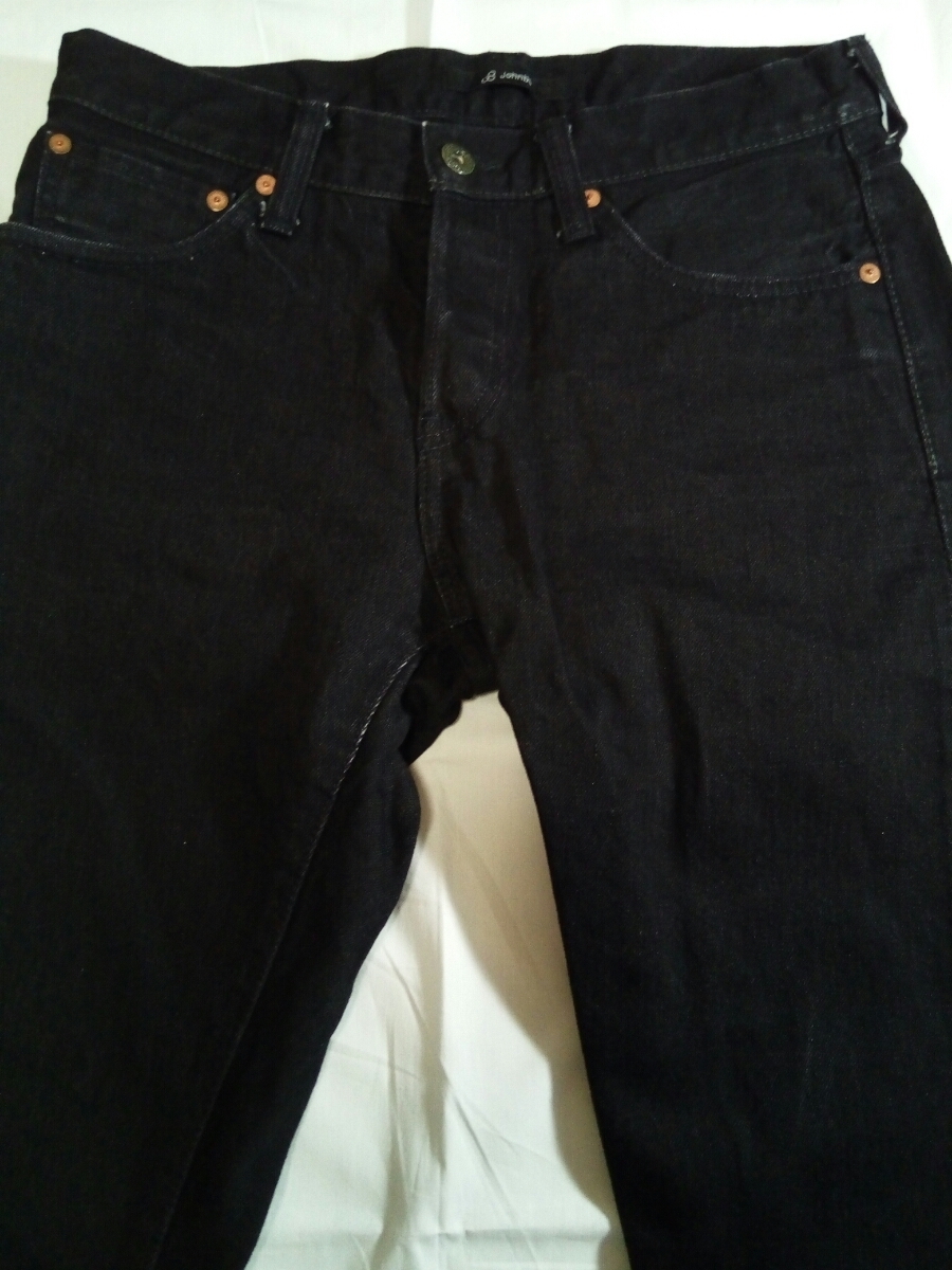  prompt decision * free shipping * sample goods * Johnbull * slim * tapered * black * jeans * waist approximately 76cm* made in Japan *M*Johnbull*JOHNBULL*