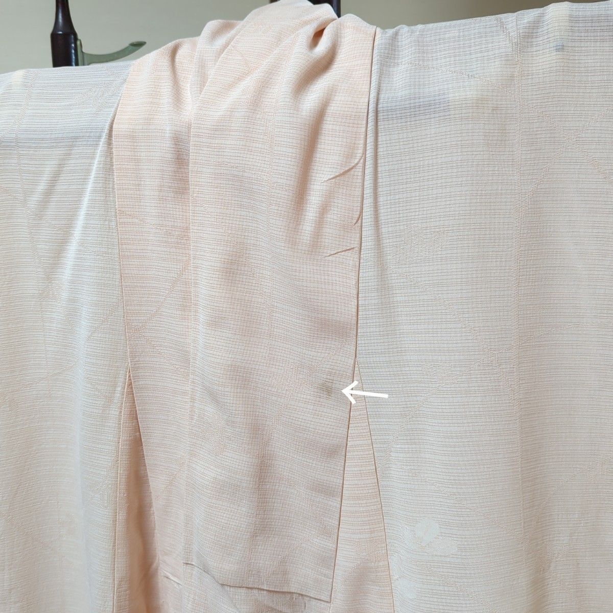正絹　変わり絽　夏のお着物　萩　居敷き当て付き　トールサイズ　リメイクにも