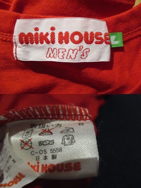 ミキハウス mikiHouse メンズ Tシャツ 赤 Lサイズの画像2