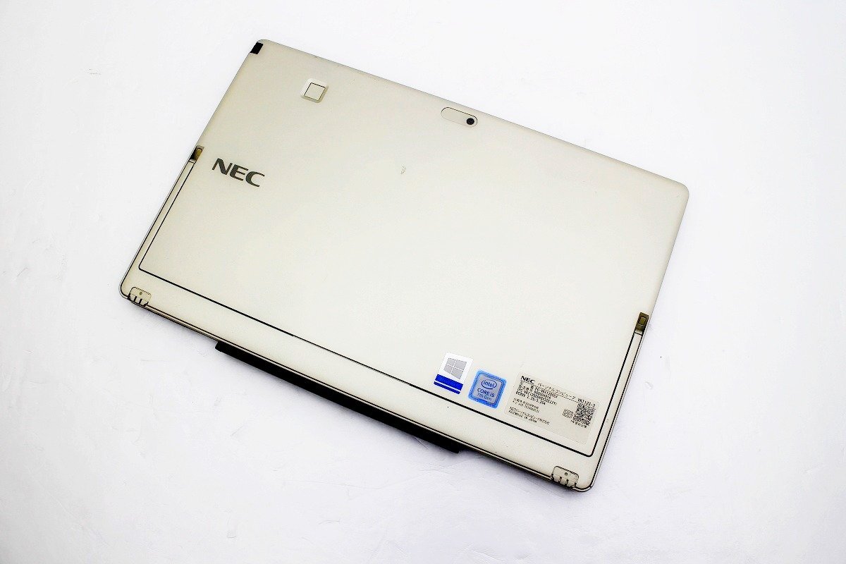 【JUNK】1円スタート NEC PC-VKT12SGG3 Win10 Pro 64bit OS起動確認のみ タイプカバー スタイラスペン付属 画面割れ AC欠品【tkj-02359】の画像3