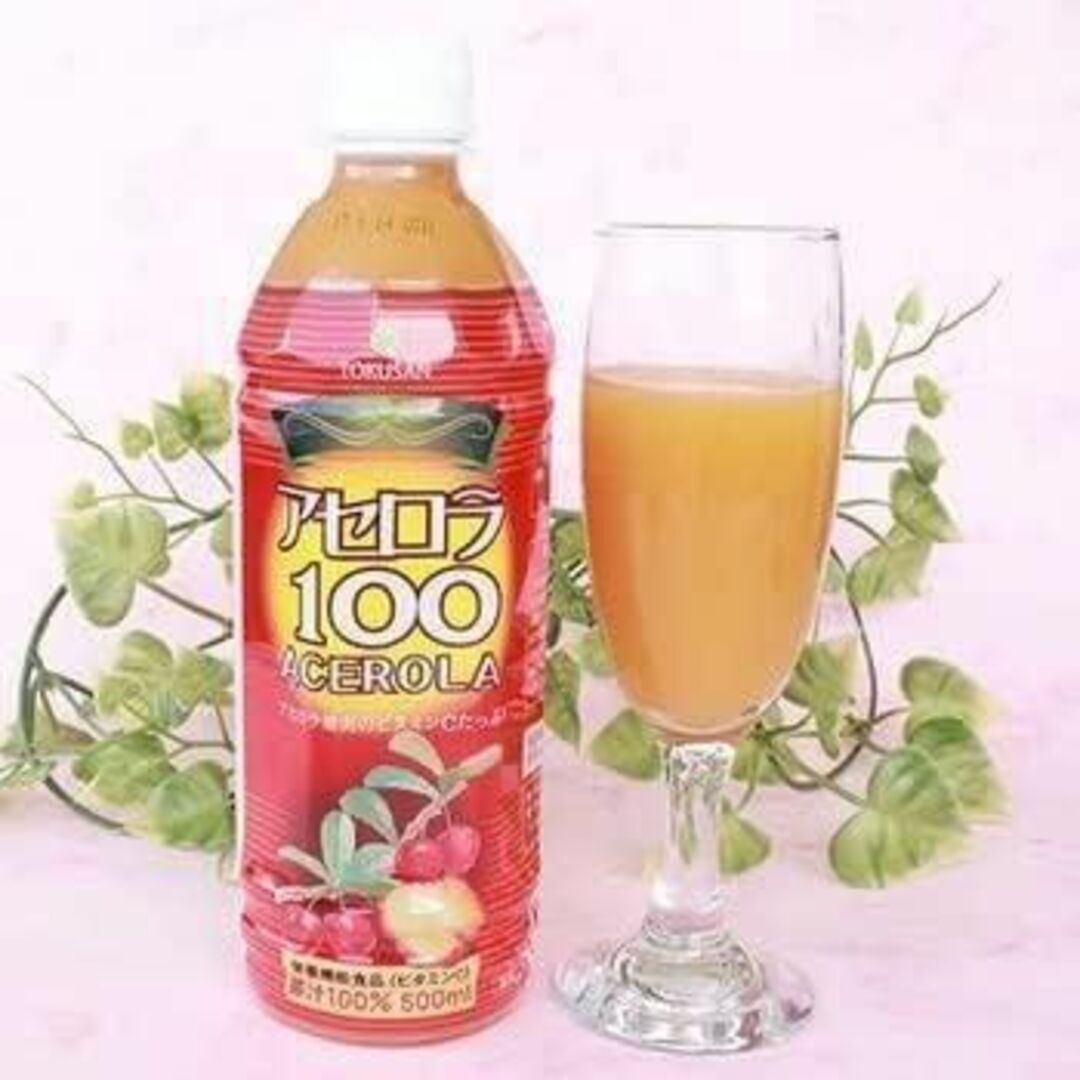 【新品未開封】アセロラ100（果汁100％）500ml×２４本_画像2