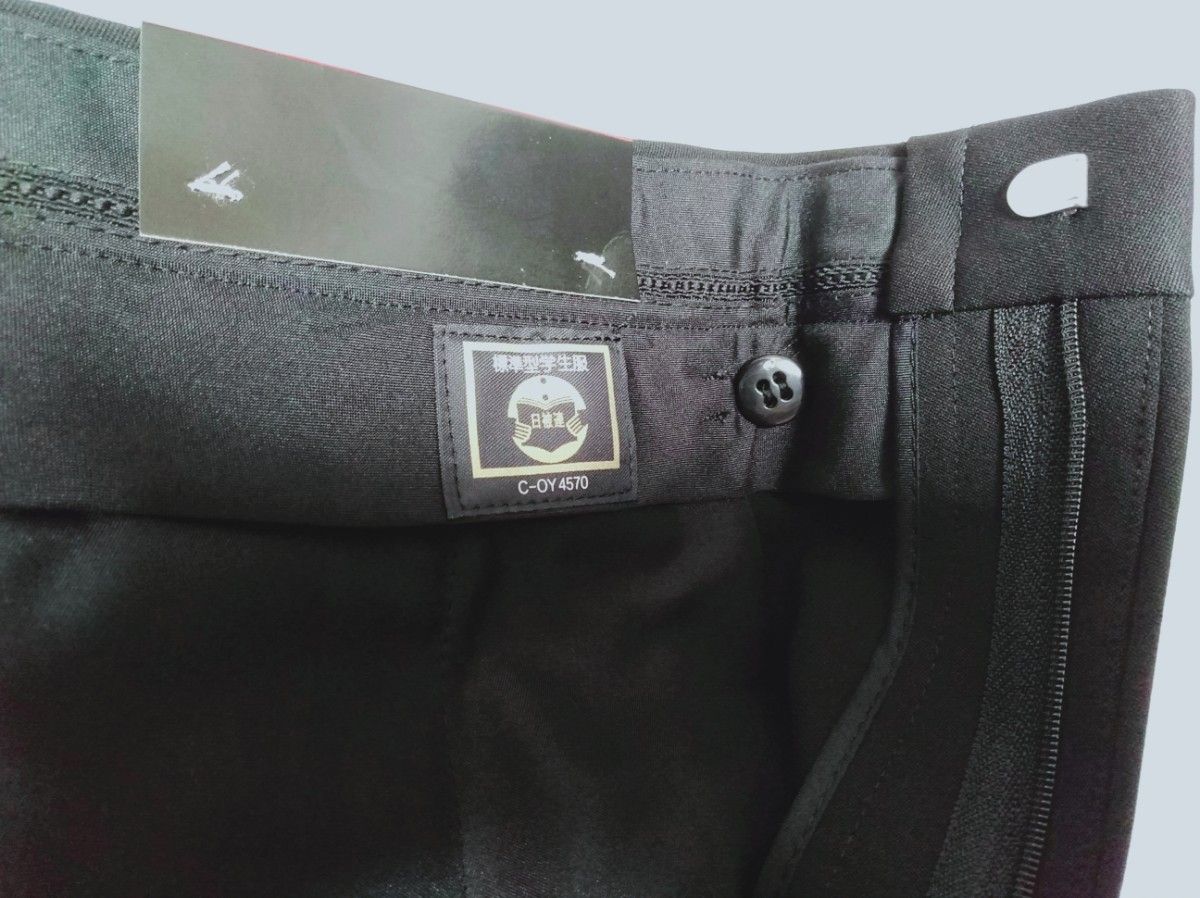 学生服夏ズボン61cm日本製■全国標準型学生ズボン裏綿ポリエステル95%綿5%黒