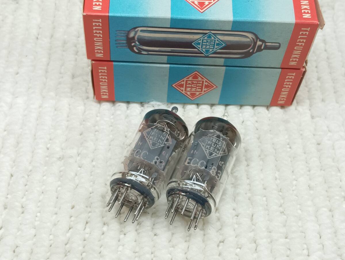 ● ECC83/12AX7 ◇あります TELEFUNKEN/テレフンケン 未使用に近い2本セット ノイズ無し ●K 2174