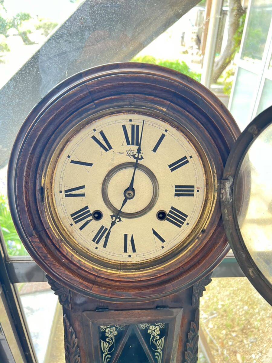 昭和レトロ　大正浪漫　古時計 ゼンマイ式 掛け時計 振り子時計 ボンボン時計 _画像2