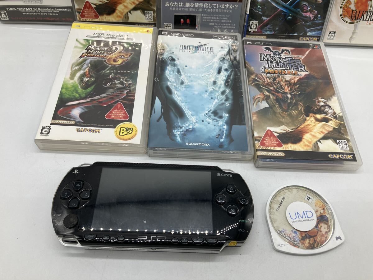 10e59 必見 ! SONY ソニー PSP PlayStation Portable PSP-1000 モンスターハンター 等 ソフト×9点 動作未確認 中古品 現状品 !