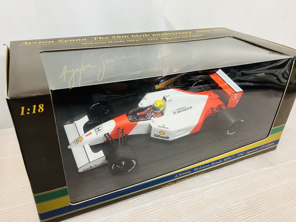 4d27 редкий новый товар нераспечатанный Suzuka circuit магазин ограничение 1/18 McLAREN Honda MP4/7 Ayrton Senna 1992 Япония GP Edition Minichamps 