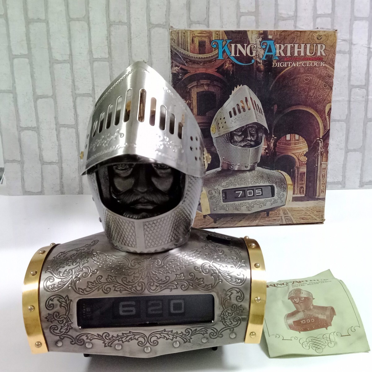 【未使用品】★SEIKO KING ARTHUR★セイコー キングアーサー★パタパタデジタル置き時計★1970年代★アイアン製★レトロ★アンティークの画像1