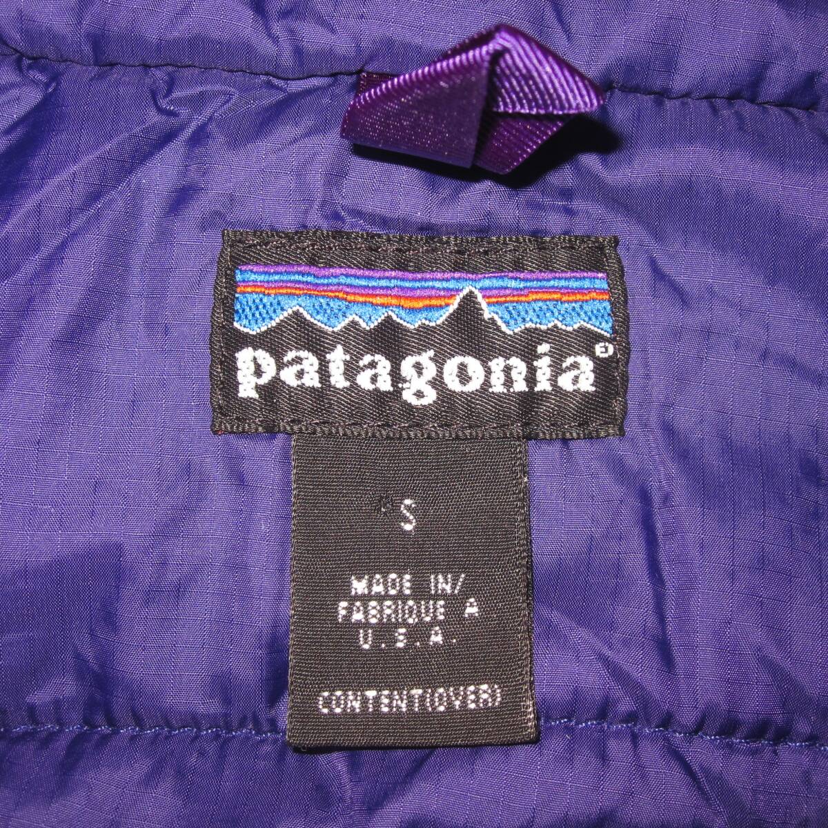 ☆90s パタゴニア パフボール ベスト（S）黒 紫 /patagonia puffball / 90s / vintage / mars / ビンテージ / ダスパーカー