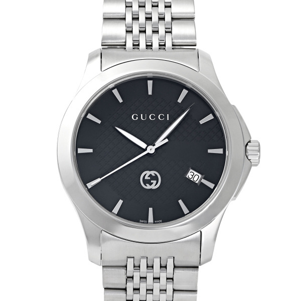 グッチ GUCCI Gタイムレス YA1264106 ブラック文字盤 新品 腕時計 メンズ_画像1