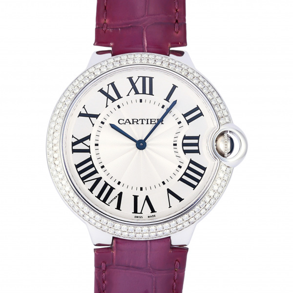 カルティエ Cartier バロンブルー WE902056 シルバー文字盤 中古 腕時計 男女兼用_画像1