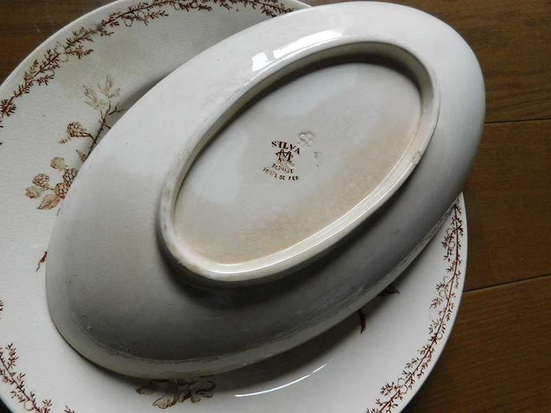 ★フランスアンティーク クレイユ・モントロー "SILVA"枯れて可愛いお皿とラヴィエの画像8