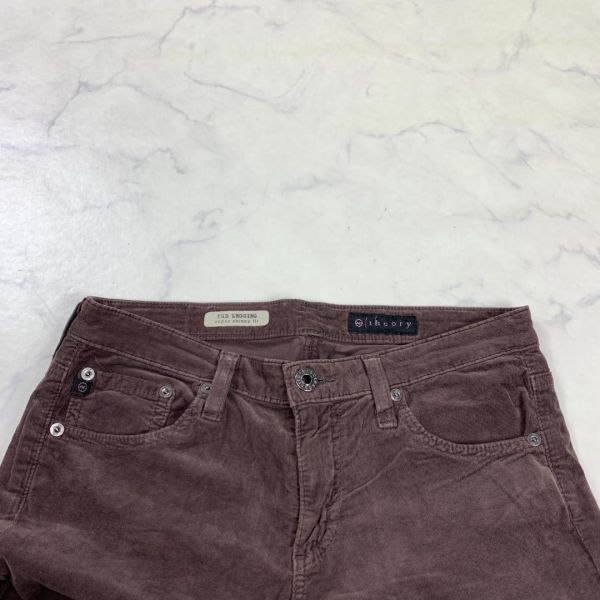 A2422 セオリー コーデュロイパンツ スキニー 綿 茶色 theory コットン ブラウン super skinny fit 26 M相当_画像3