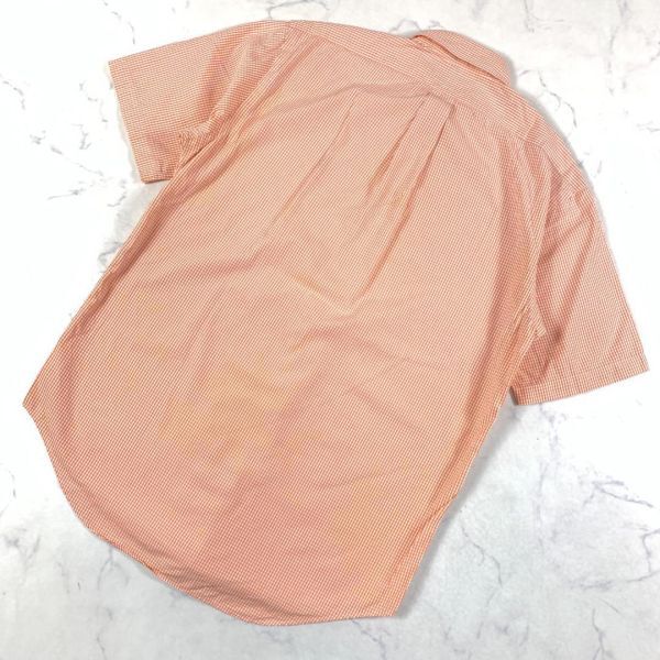 LA1357 ラルフローレン チェック柄半袖シャツ オレンジ Ralph Lauren コットンシャツ 白ホワイト マルチカラー BLAKE 綿100％ M_画像8
