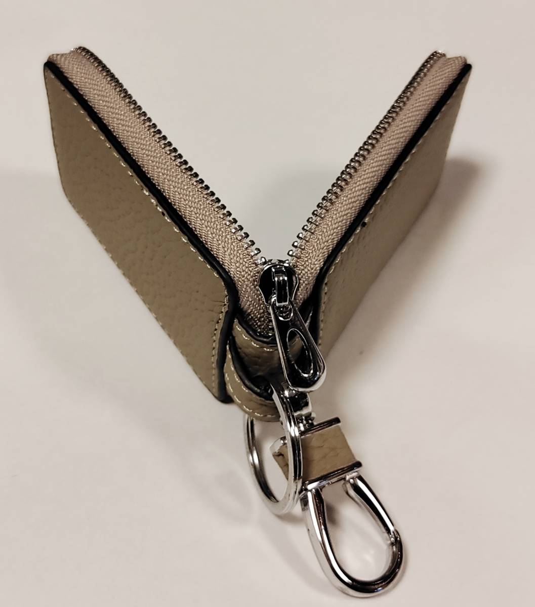  key case * new goods * unused goods original leather smart key key holder key key chain beige 