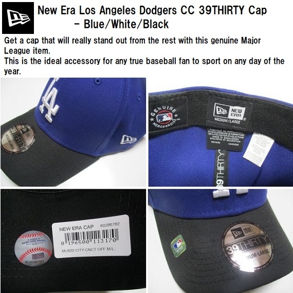 ★UK直輸入★ニューエラ★MLB ロサンゼルス・ドジャース シティ・コネクト 39THIRTY キャップ★青x白黒/ML★_画像6