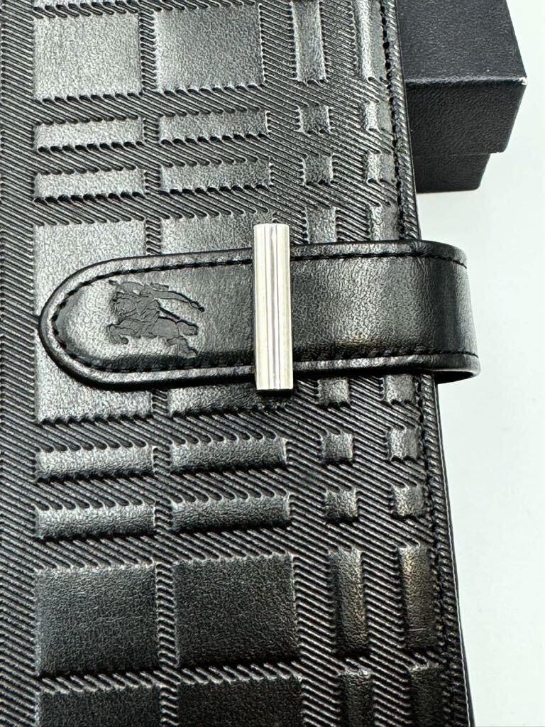未使用品 バーバリー システム手帳 ミニ6穴サイズ ブラック 未使用品 バーバリー システム手帳 ミニ6穴サイズ ブラック