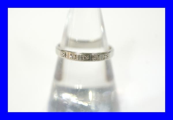 ○新品同様 プラチナ Pt900 ダイヤ 0.05ct 指輪 リング 3g RDQ0_画像1