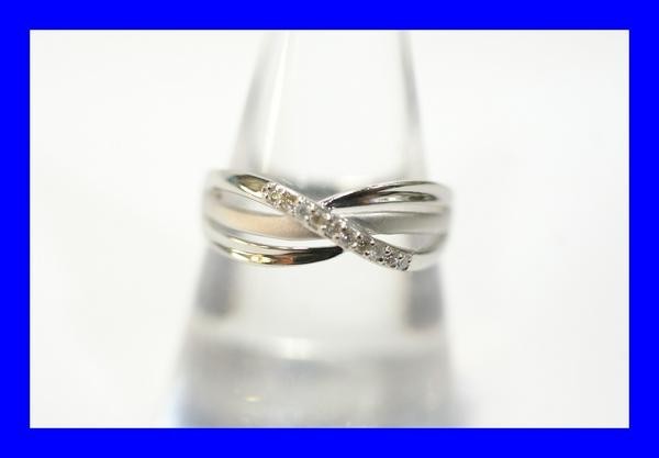 【値下げ】 ○新品同様 RDO9 3.6g リング 指輪 0.06ct ダイヤ Pt900 プラチナ プラチナ台