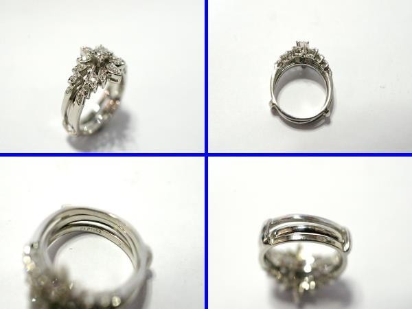 ○新品同様 プラチナ Pt950 ダイヤ 0.22ct 指輪 リング 9.7g REM1_画像3