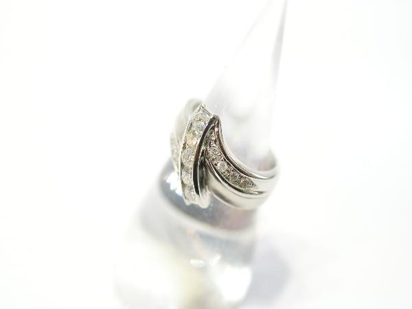 ○新品同様 プラチナ Pt850 ダイヤ 0.58ct 指輪 リング 8.1g RDQ5_画像2