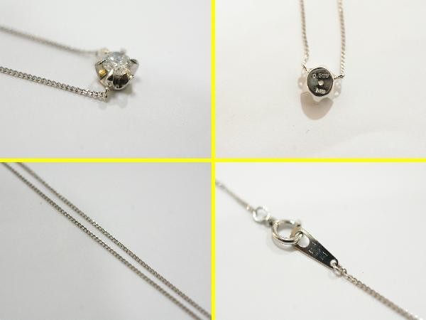 ○新品同様 プラチナ Pt900 ダイヤ 0.529ct ネックレス 3.3g NCT3_画像3