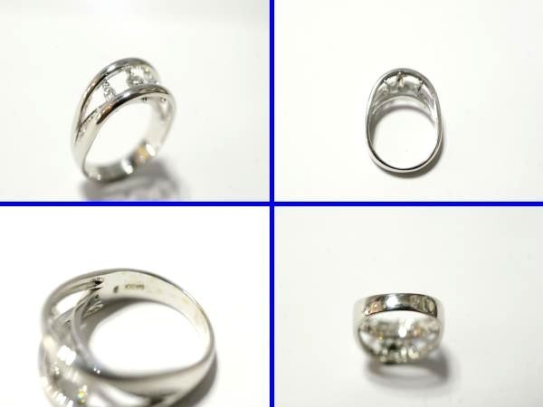 ○新品同様 ホワイトゴールド K18WG ゆれるダイヤ 0.30ct 指輪 リング R0141_画像3