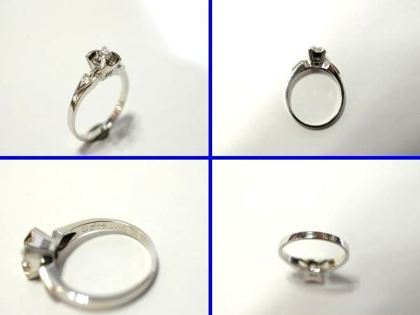 ○新品同様 ホワイトゴールド K14WG ダイヤ 0.14ct 指輪 リング 2.2g R0043_画像3