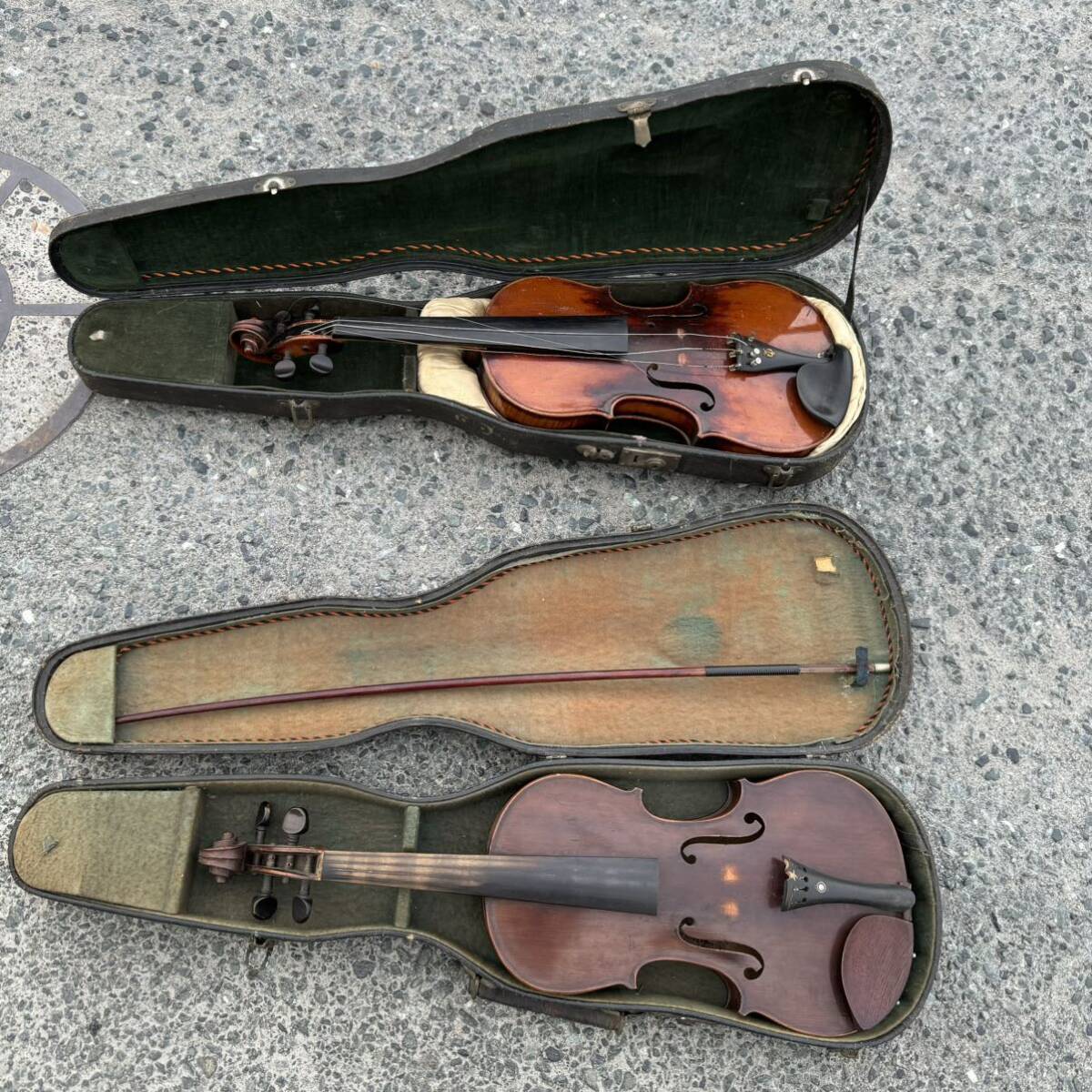 バイオリン 弦楽器 楽器 ジャンク品 2個の画像1