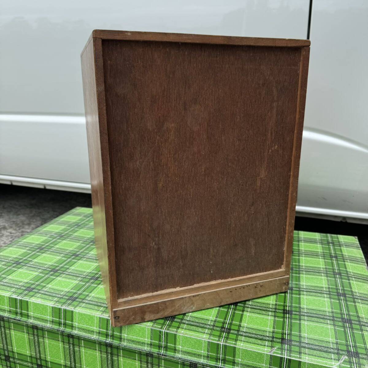 5 step drawer wooden case Vintage storage box document inserting Showa Retro antique 
