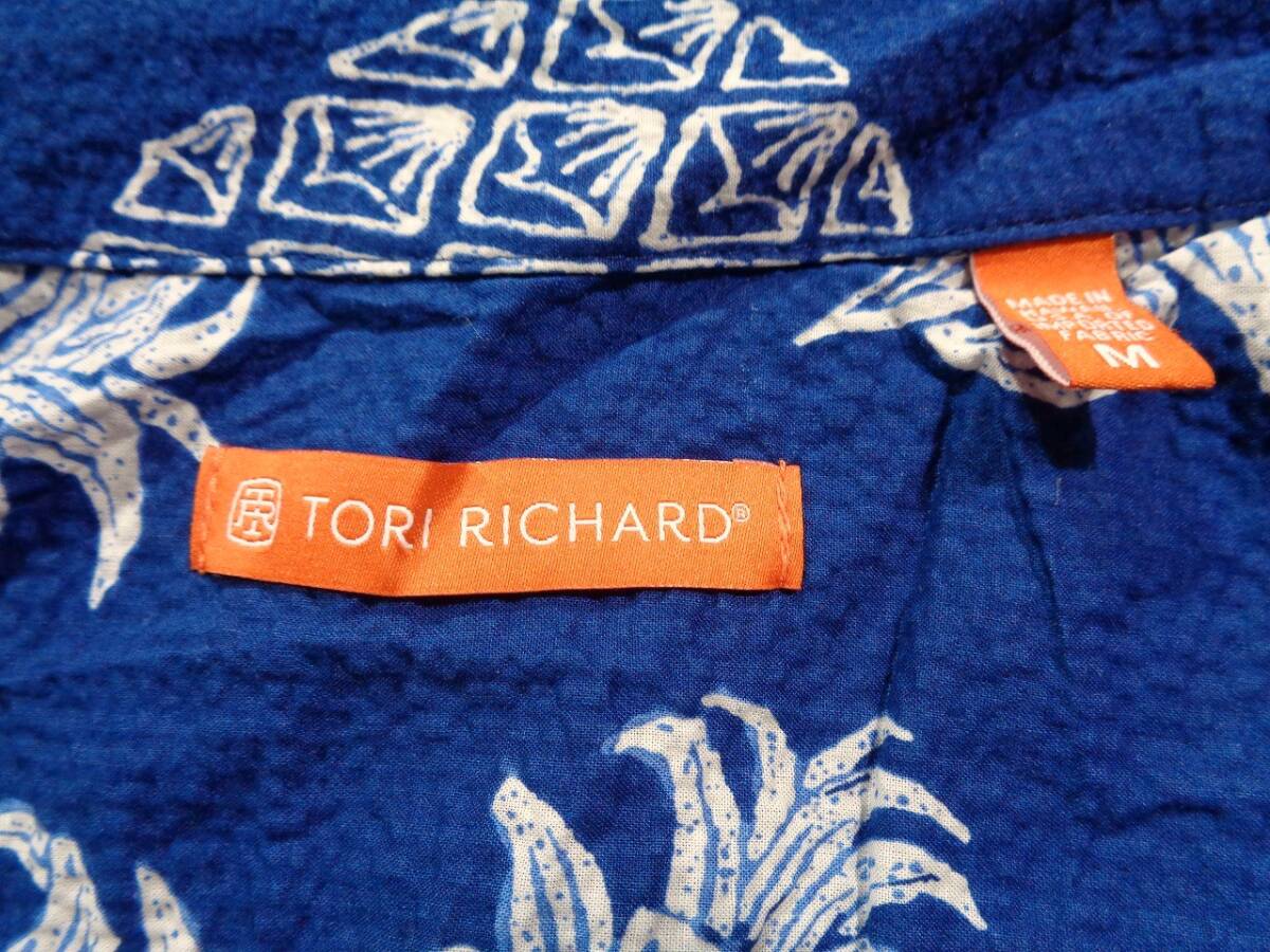 ハワイ製 TORI RICHARD アロハシャツ M トリリチャード トリ・リチャード アナナス パイナップルの画像2