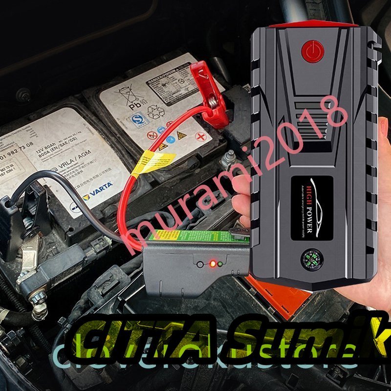 ジャンプスターター 12V車用エンジンスターター 49800mAh 非常用電源 充電器 ポータブル充電器 LEDフラッシュライト PSE認証_画像5