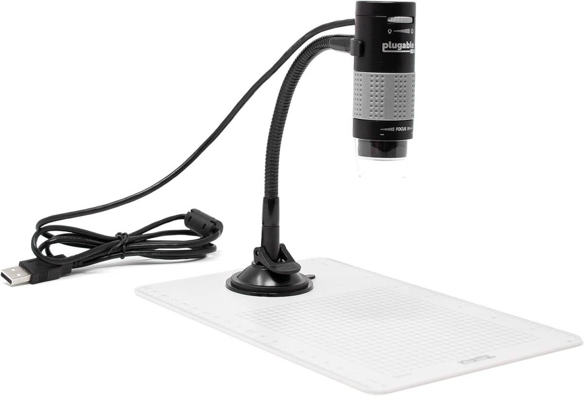 Plugable USB 2.0 micro scope digital microscope (200 ten thousand pixels 10 times 250 times )- removed possibility observation plate attaching,Windows,macOS,Linux