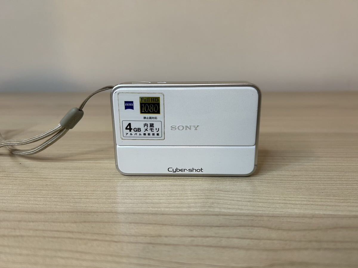 ◆【動作未確認】SONY Cyber-shot DSC-T2 ソニー サイバーショット　ホワイト コンパクトデジタルカメラ　ケース・三脚・バッテリー×2付_画像2