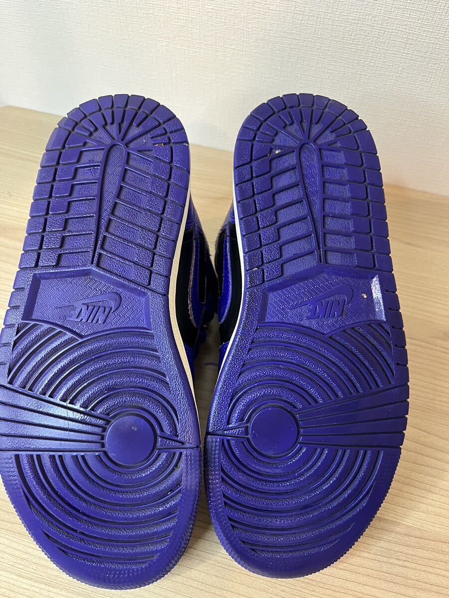 ○Nike Air Jordan 1 Mid Purple and Black 24.5cm us6.5 パープル 紫 の画像5
