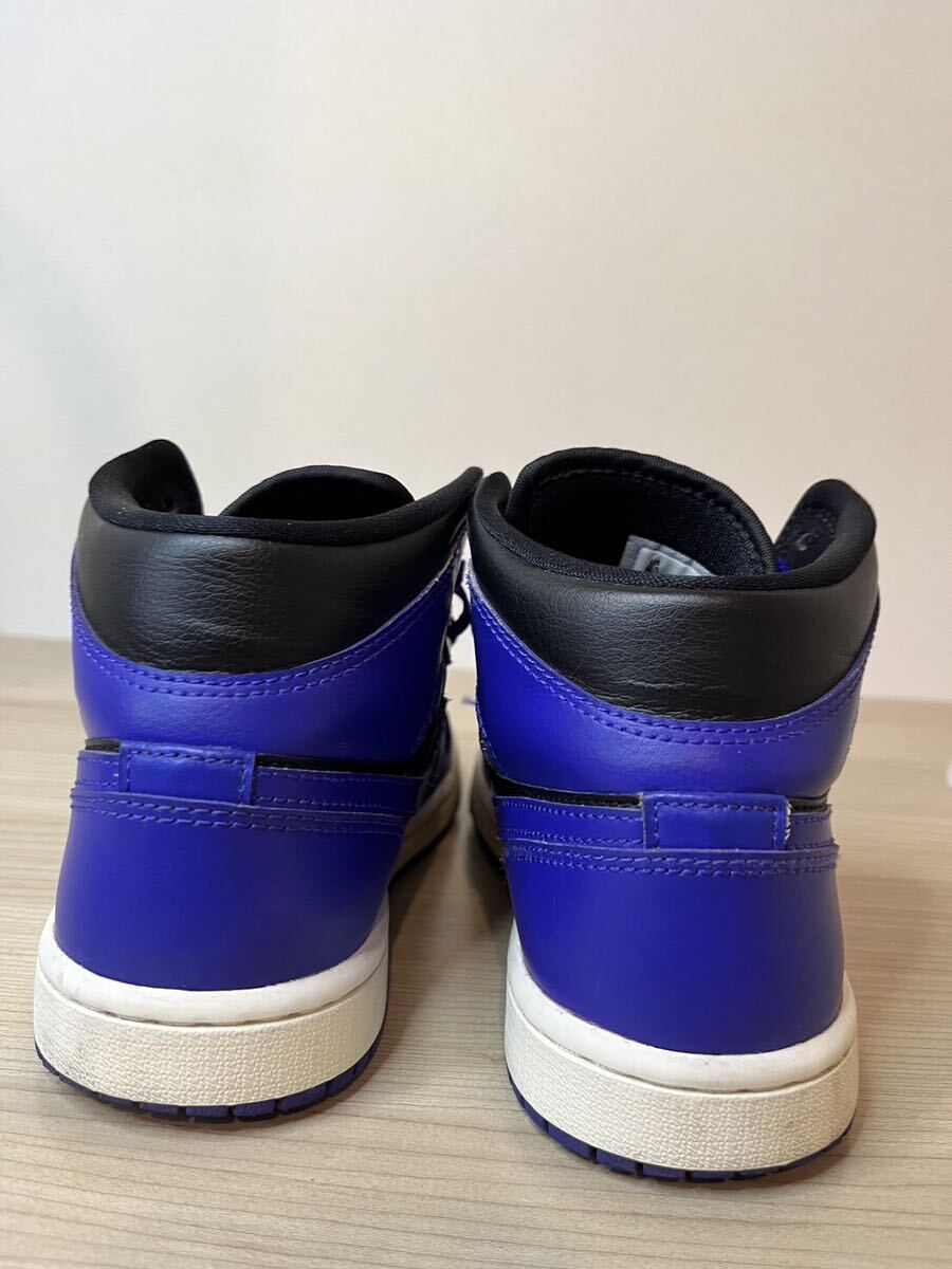 ○Nike Air Jordan 1 Mid Purple and Black 24.5cm us6.5 パープル 紫 の画像4