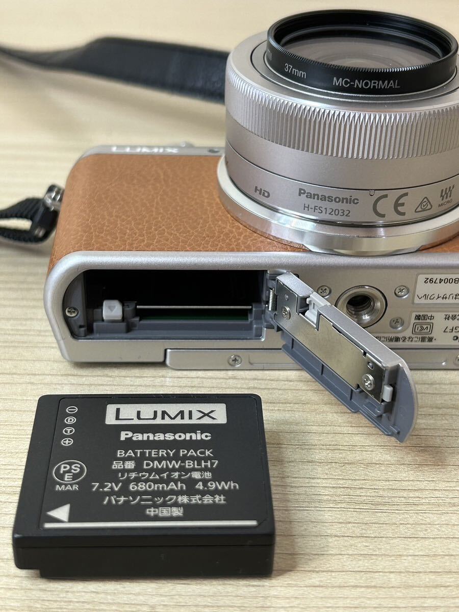 ○Panasonic LUMIX DMC-GF7 ミラーレス一眼カメラ レンズ H-FS35100 通電確認済みの画像6