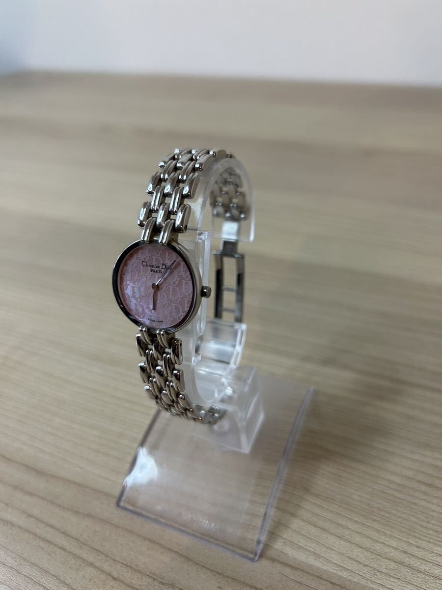 ☆美品 Christian Dior ディオール バギラ ピンクトロッター 腕時計 クォーツ 2針 ラウンド D44-120 レディース/ Dの画像1