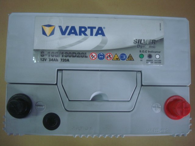 VARTA SILVER S100/130D26L リサイクルバッテリー(中古品）再充電後出荷　 送料無料　（北海道・沖縄・他離島は別途必要）205063_画像2