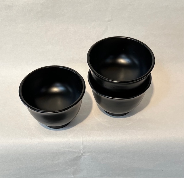 【在庫処分】【500円～】漆器漆器■越前塗 小鉢 小椀 黒【3客】★国産★■天然木・本漆■【新品】の画像3