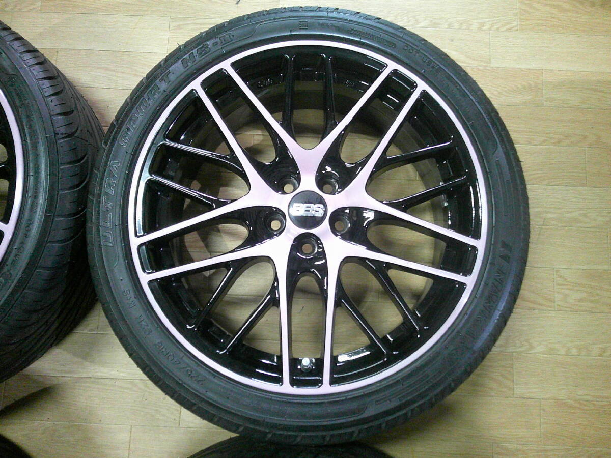 【超美品＆新品タイヤ】BBS GERMANY CS 18×7.5J +48 5穴 PCD100 ナンカン 225/40R18 86 プリウス カローラ BRZ インプレッサ レクサス 4本の画像3