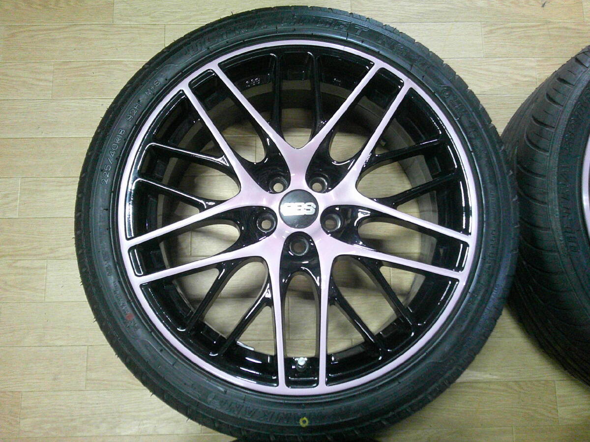 【超美品＆新品タイヤ】BBS GERMANY CS 18×7.5J +48 5穴 PCD100 ナンカン 225/40R18 86 プリウス カローラ BRZ インプレッサ レクサス 4本の画像2