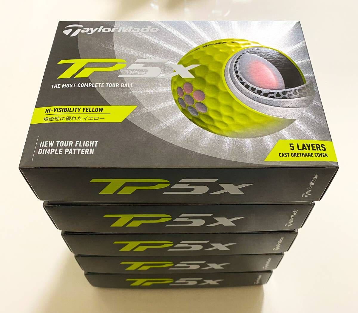 ★送料無料★新品★5ダース 60個★テーラーメイド TP5X 2021年モデル★イエロー★ゴルフボール★TaylorMade★_画像1