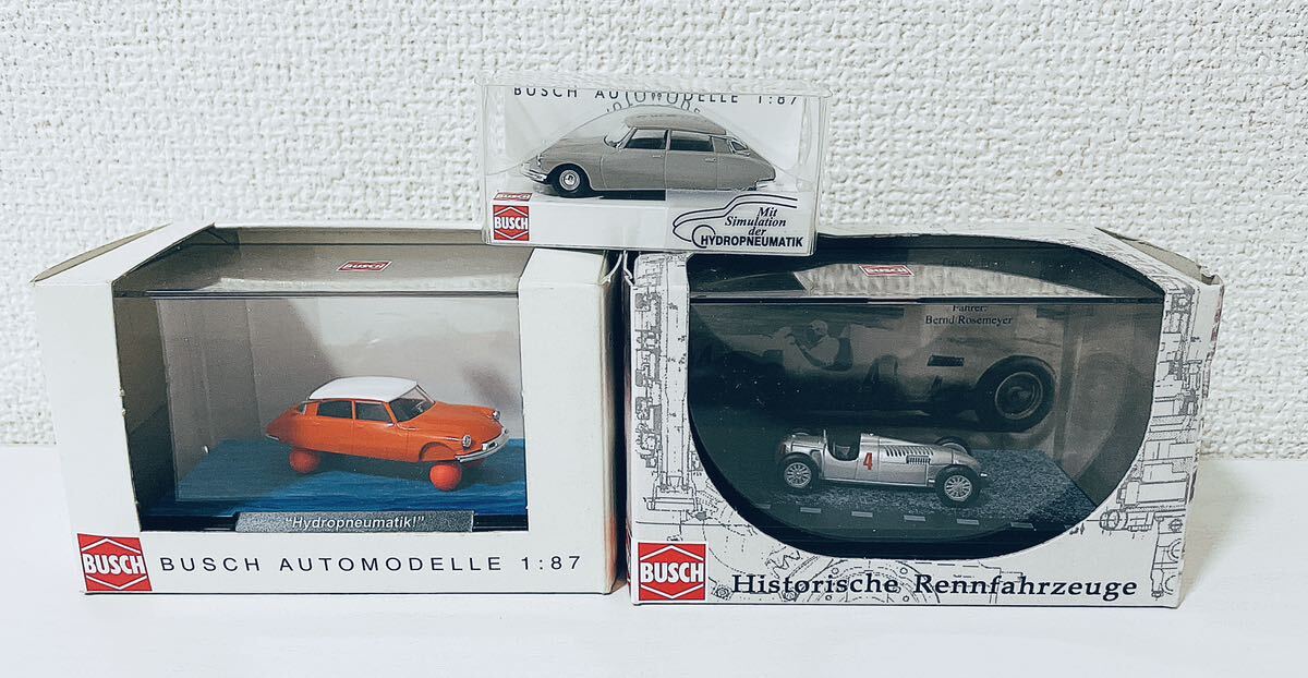  BUSCH ブッシュ ミニカー ミニチュアカー 1/87 スケール シトロエン citroen DS19 Auto Union TypeC コレクション 当時物 0420の画像1