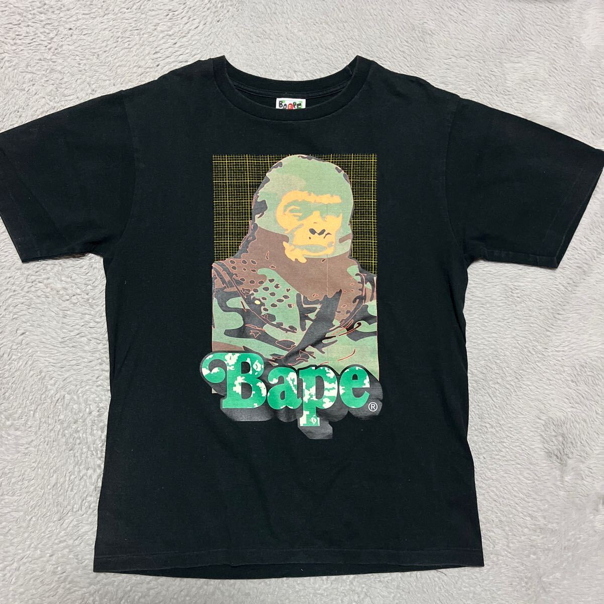 A BATHING APE BAPE KAWS tee アーカイブ　tシャツ general STA CAMO 迷彩　M 復刻　SHARK_画像1