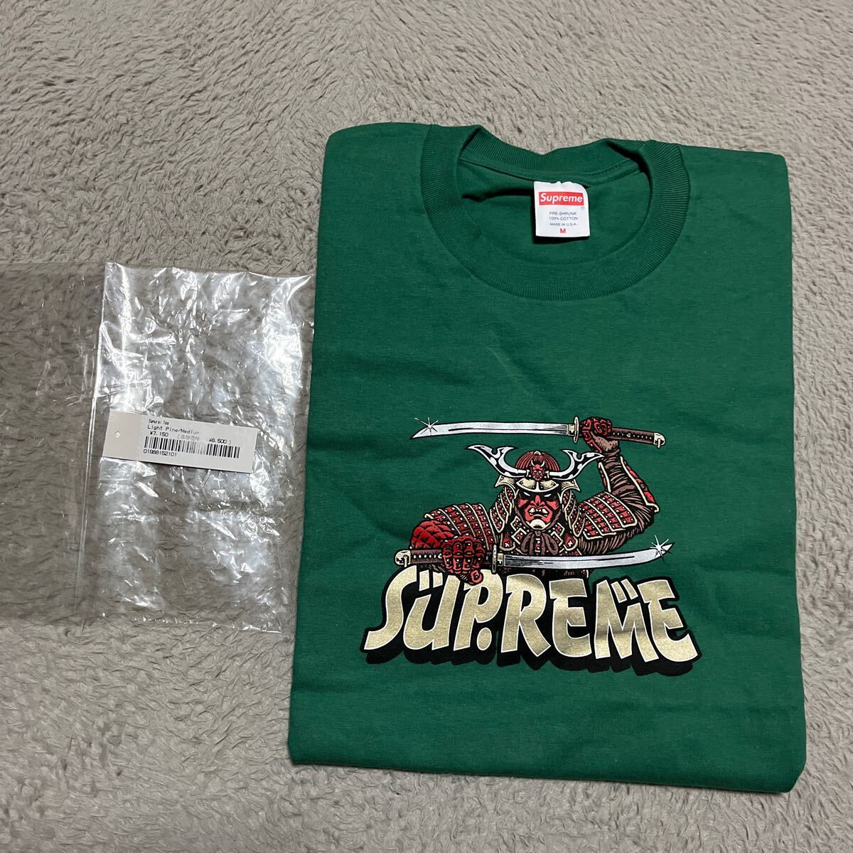 21ss Supreme Samurai tee tシャツ サムライ　GREEN 緑　M _画像1