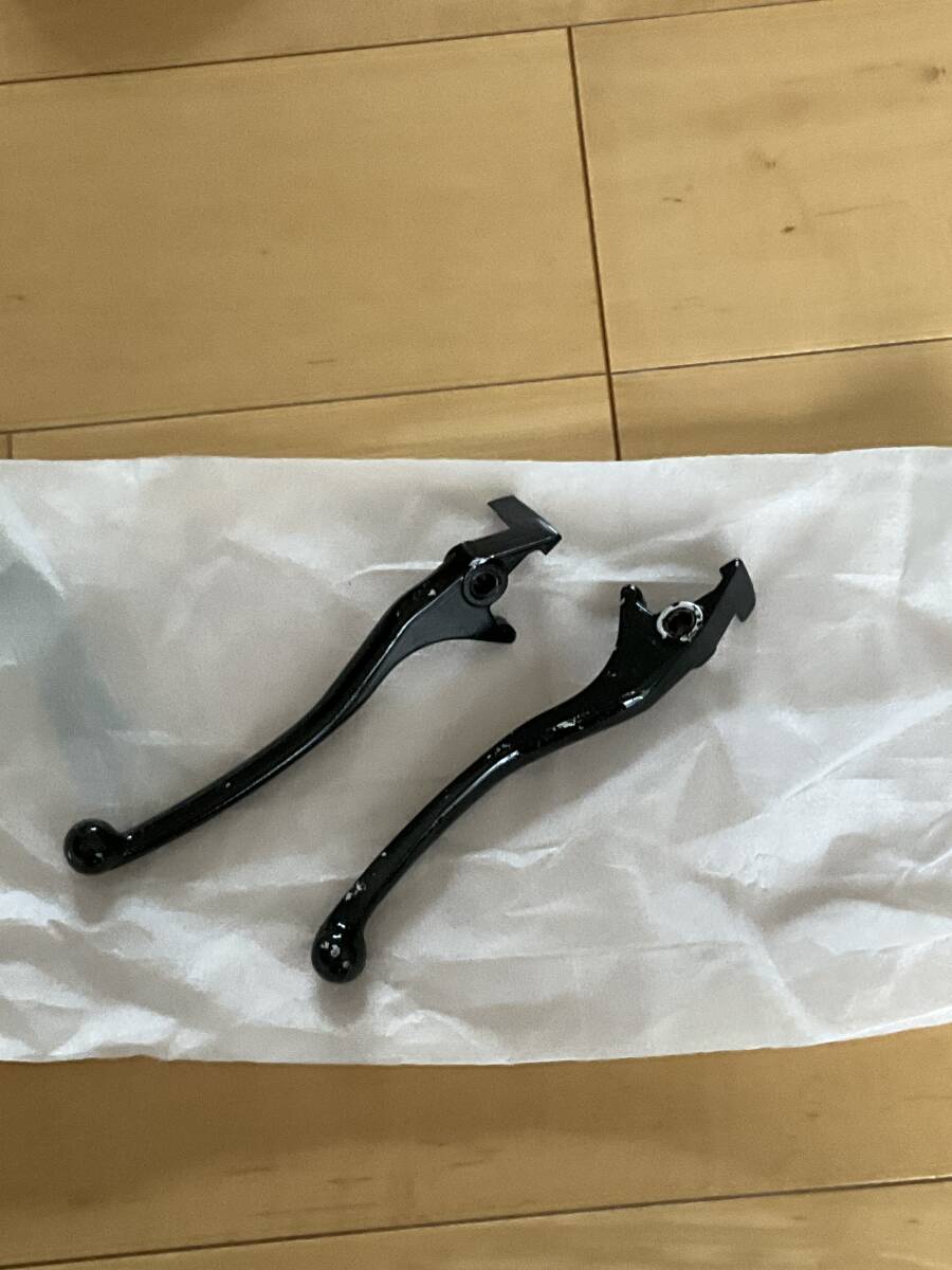 MF10 Forza used parts 2 point set ① brake lever left right lacquer black painting ② rear step cover silver. aluminium manner 